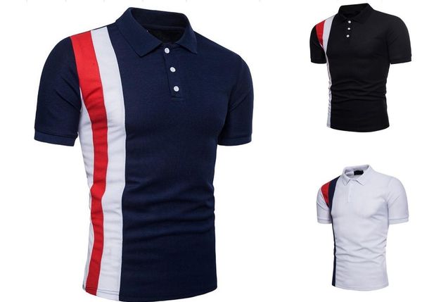 

men's polos lente mannen shirts nieuwe kleren zomer streetwear casual modus malelapel shirt gestreepte, White;black