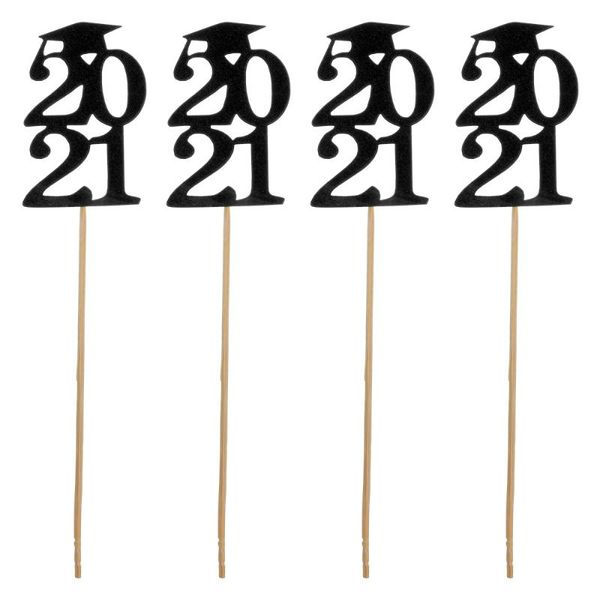

other festive & party supplies 30pcs cake ornaments dessert prop bachelor cap shaped inserts (black)