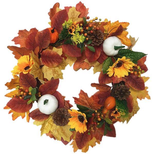 

decorative flowers & wreaths plant artificial the wreath simulation plants decors wall hanging garland 45x45x5cm / 42x42x5cm pumpkin thanksg