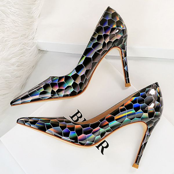 

dress shoes women escarpins 9.5cm high heels plus size pumps lady fetish pleaser wedding bridal stripper nightclub designer id2h, Black
