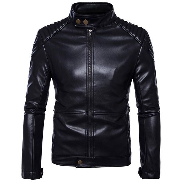 

men's fur & faux winter arrival mens leather pu jacket plus size fashion moto streetweara black jackets and coats 4xl 5xl
