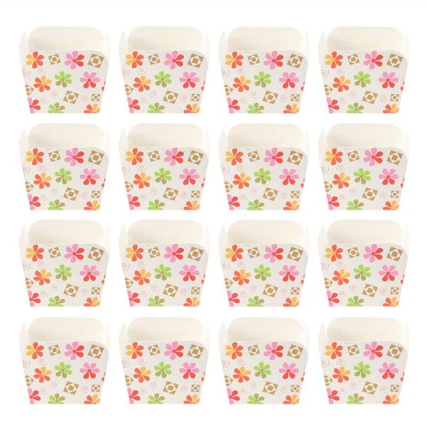 

100pcs square paper cupcake cups disposable cake cup heat-resistant dessert bowls party supplies for baking wedding birthday ( other festive