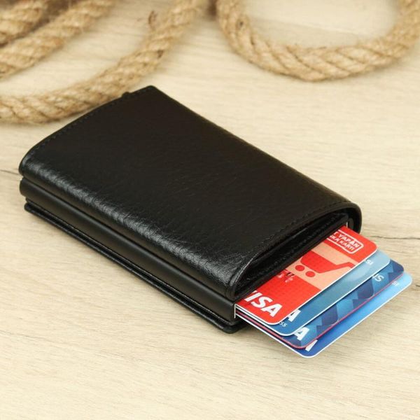 

wallets damy dmax 602 mechanism genuine leather card holder, Red;black