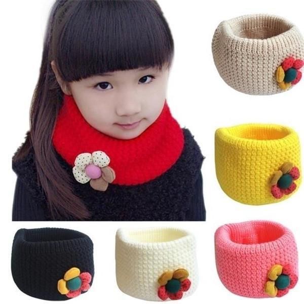 

scarves & wraps winter knit woolen baby scarf neck warmer for kids, Red;brown
