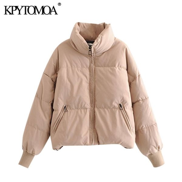 

kpytomoa women fashion oversized thick warm parkas coat vintage long sleeve pockets drawstring female outerwear chic 210923, Black
