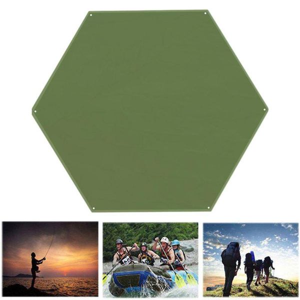 

outdoor pads waterproof camping tarp multifunctional picnic beach mat tent footprint hexagonal moisture-proof pad