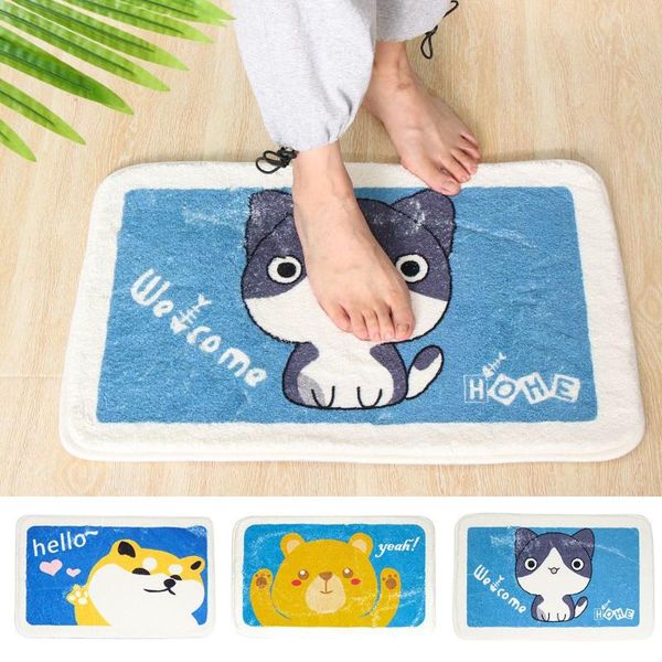 

bath mats anti-slip carpet cushion bathroom kitchen doormats flocking carpets pad