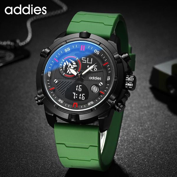 

wristwatches relogio masculino 2021 sport chronograph mens watches brand casual silicone waterproof date quartz watch man clock, Slivery;brown