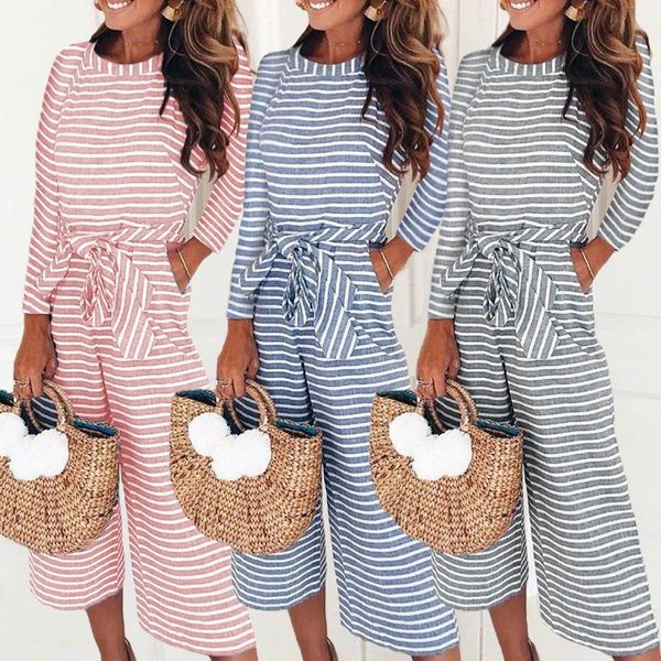 

women's tracksuits autumn long sleeve striped women loose clothes, Gray