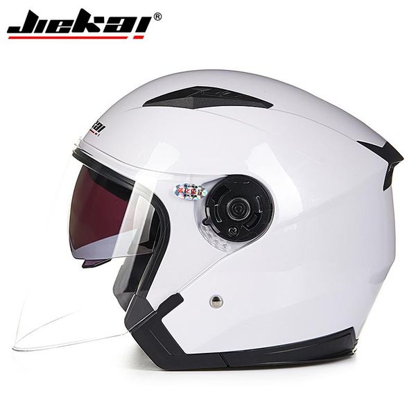 

motorcycle helmets jiekai helmet open face moto racing vintage with dual lens capacete para motocicleta