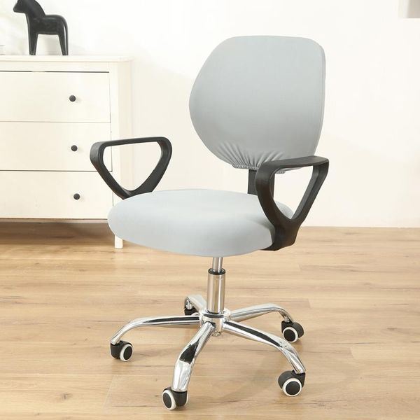 

chair covers spandex cover stretch office computer split seat anti-dust universal rotating armchair 1pcs