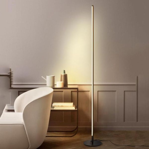 

floor lamps nordic dimmable corner lamp modern simple led rod for living room bedroom atmosphere standing indoor lighting