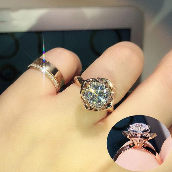 

wedding rings fashion band bridal engagement for women vintage jewelry female cubic zirconia ladies bagues boho, Slivery;golden