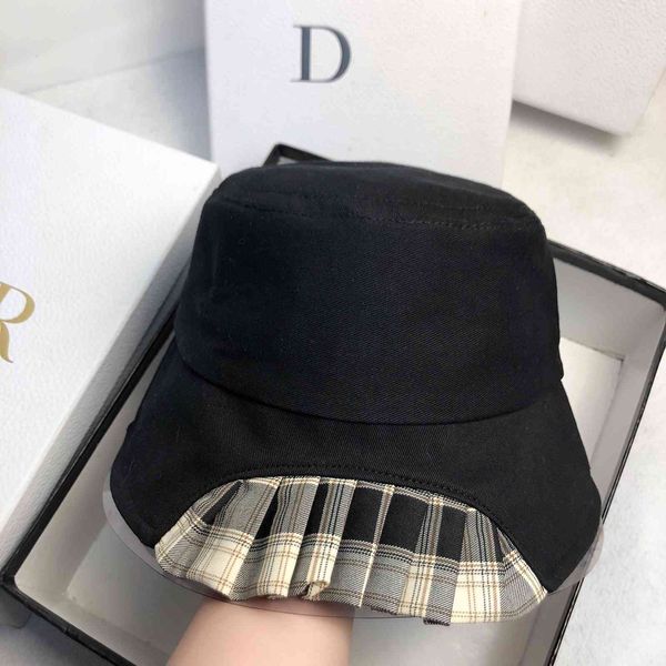 

east gate original pleated fisherman's hat net red live designer leisure basin hat women can wear a variety of fashion before and after, Blue;gray