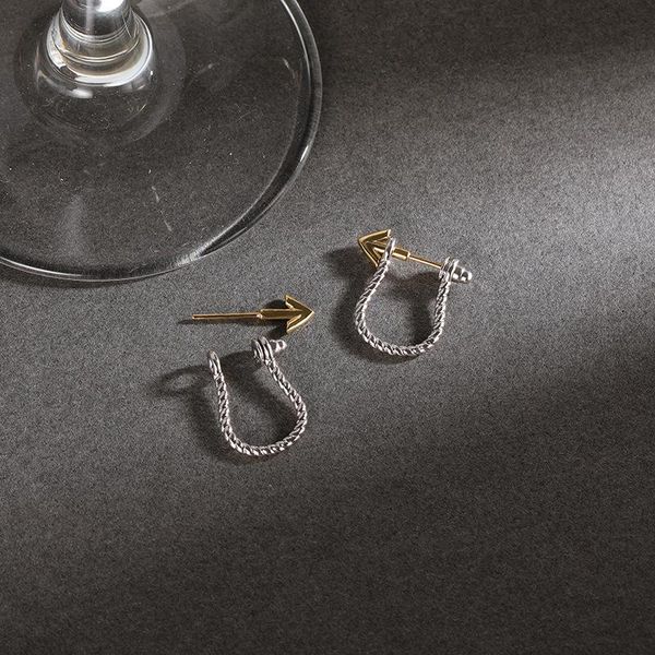 

hoop & huggie rainbow 2021 stud earring minority design ins vintage fashion 925 sterling silver for women earrings fine jewelry, Golden;silver