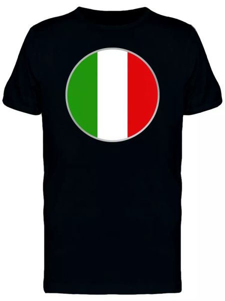 

cool italy circle flag men's tee -image by shutterstock, White;black