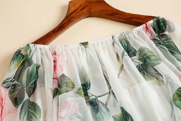 

european and american high-quality mixed silk shoulder + half skirt suit, White