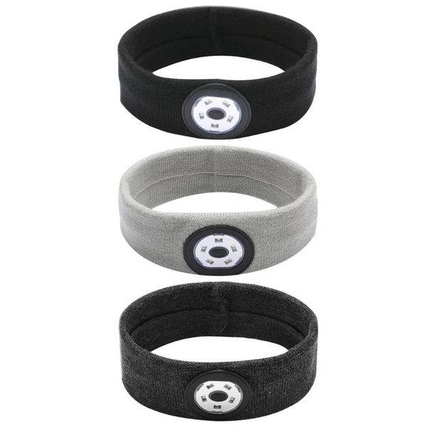 

sweatband headband outdoor hat led lights cycling yoga sweat elastic night running light sweatbands, Yellow;black