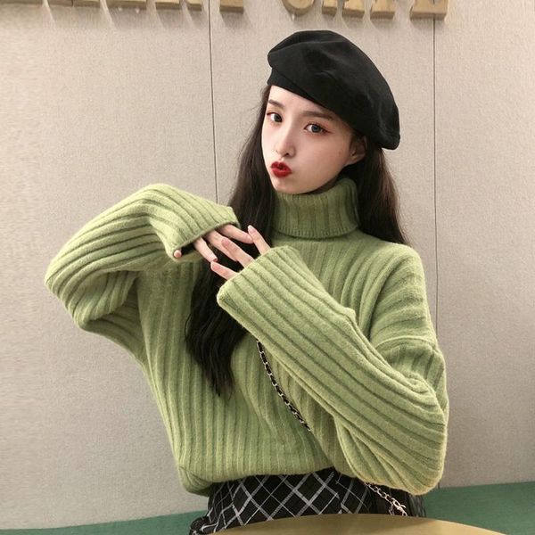 

women's sweaters 2021 blusas de inverno feminina fall/winter korean version of the net japanese sweater women loose outer wear pullover, White;black