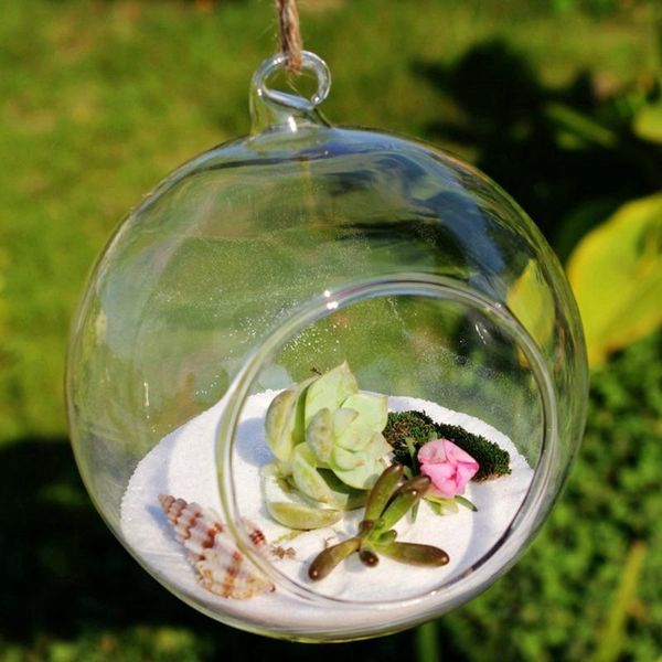 

vases dia.=12cm 8 pcs/ set hanging terrarium glass deskflower candle holders for wedding party decoration home garden decor