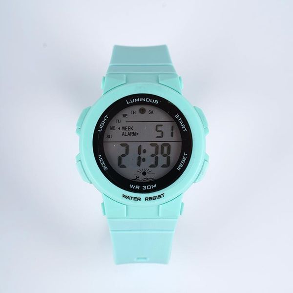 

wristwatches electronic student ins wind male colorful luminous multifunctional waterproof korean powder trend watch, Slivery;brown