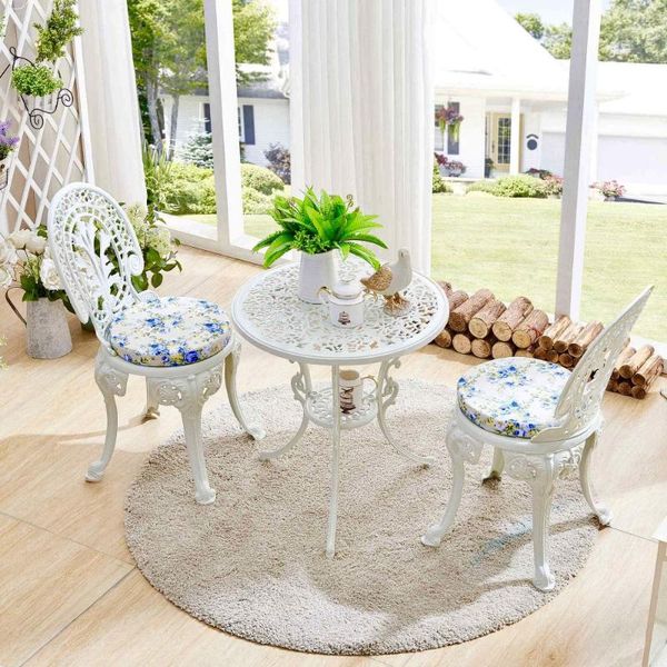 

cast aluminum outdoor balcony table and chairs combination nordic style terrace garden camp furniture
