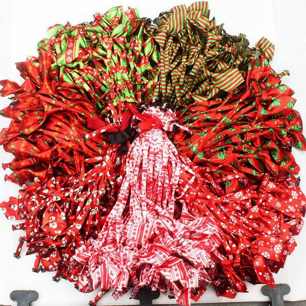 

dog apparel 300pc/lot christmas ties pet cat bowtie neckties accessories holiday grooming products supplies with nice gift y91301