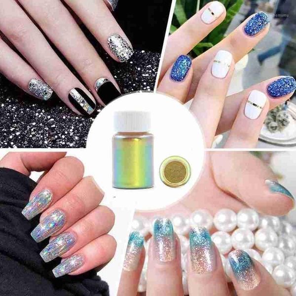 

nail chameleon pearl powder pigment pearlescent epoxy resin flash magic color changing diy art making tools1, Silver;gold