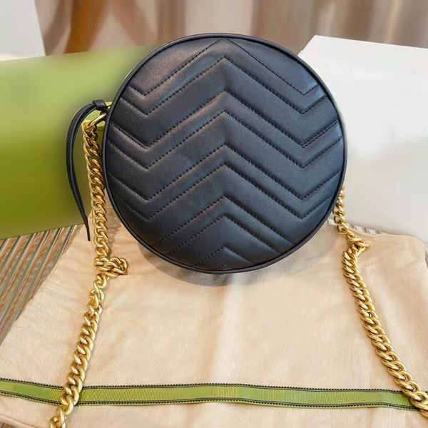 

designer brand fashion little girl leather round cake dinner bag 17 *16*14cm