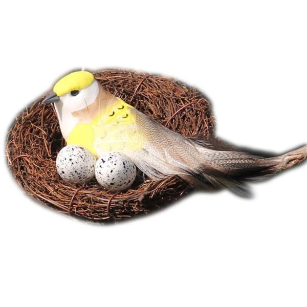 

1pcs scale beautiful bird decor nest set rattan for home store office cages