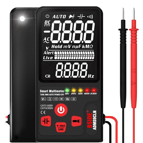 

multimeters 9999 digital multimeter bside adms9cln large 3.5"lcd 3-line display capacitance tester ac dc voltmeter voltage ohm hz diode