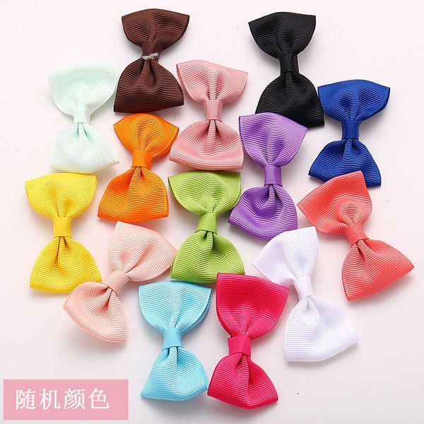 

6032 simple candy color one clip bow hairpin color side clip women's hair accessories, Golden;silver