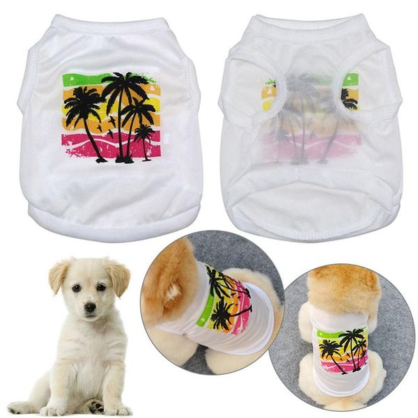 

dog apparel summer clothes beach style puppy t shirt breathable pet for small vest