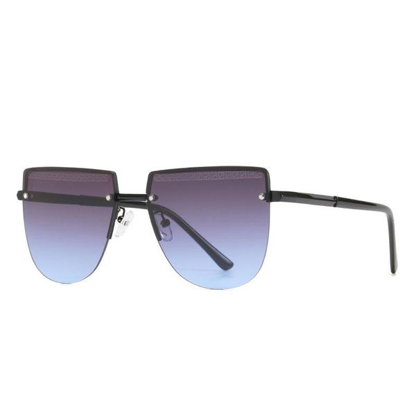 

sunglasses fahsion shiled glasses women vintage sunglass men rimless eyewear gradient shades female uv400, White;black