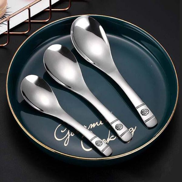 

stainless steel soup spoon deepen thickened large capacity count spoons