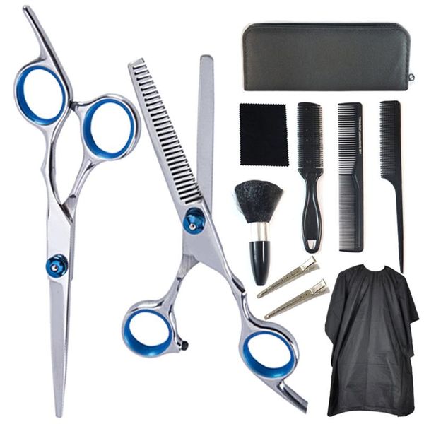 

hair scissors 11pcs professional cutting set shears razor comb clips cloak