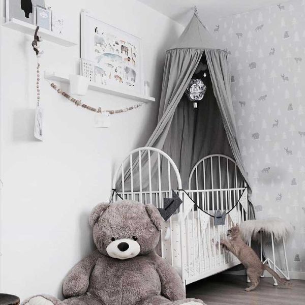 

baby mosquito net hung dome bedding bed canopy girls princess tent crib room decor netting