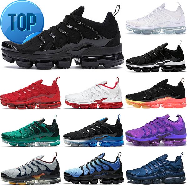 

wholesale tn plus running shoes for men women triple black white cherry fresh atlanta hyper blue 021 bred pure platinum mens trainers sport