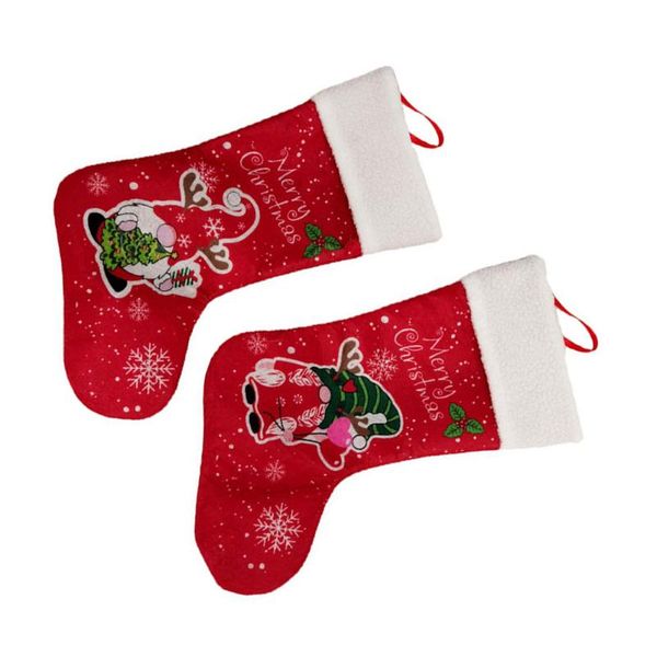 

christmas decorations 2pcs creative tree stocking delicate lovely sock pendant xmas decor red