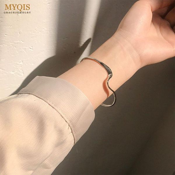 

beaded, strands myqis korea style bracelets big wave 18k gold plated bracelet&bangle set for women femme girl 2021 fashion jewelry accessori, Black