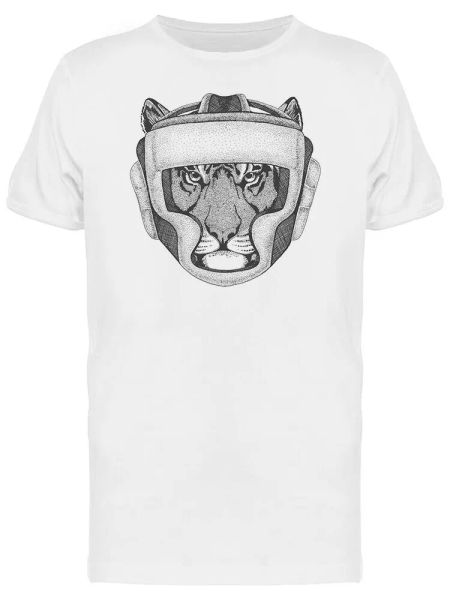 

athletic tiger boxing champion men's tee -image by shutterstock, White;black