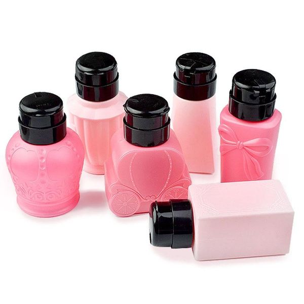 

storage bottles & jars 30ml press bottle nail polish remover water alcohol art suction with lock and leak-proof sub-bottle