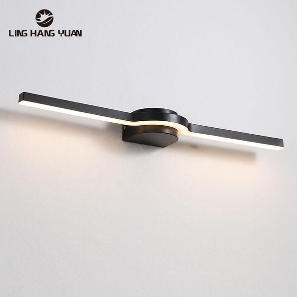 

wall lamp bathroom sonces metal modern led light 40 60 80cm black white indoor home lamps mirror front