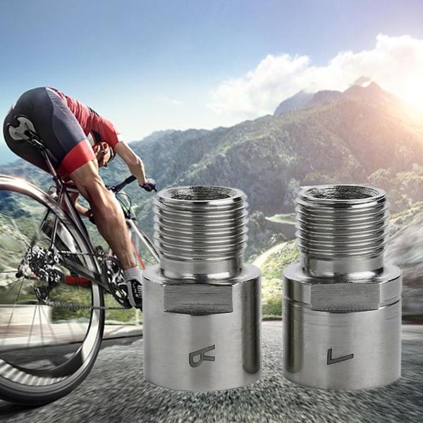 

bike pedals 1pair steel or titanium pedal extenders bicycle spacers for mtb road 9/16 inch adapters parts