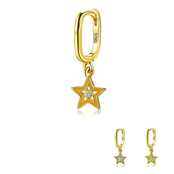 

dangle & chandelier zemior 1pc for women drop earrings 100% 925 sterling silver hollow little star zircon simple gift to girlfriend fine jew