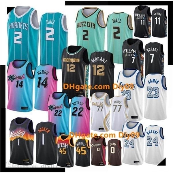 

09City 2 LaMelo Ball Basketball Jerseys LeBron 23 James Ja Morant Doncic Antetokounmpo Devin Booker Herro Kyrie Irving Butler Lillard, Wign sign