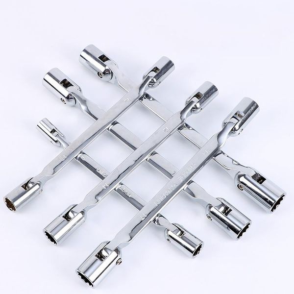 

hand tools 8-19mm metric double flexible head socket wrench spanner crv steel set