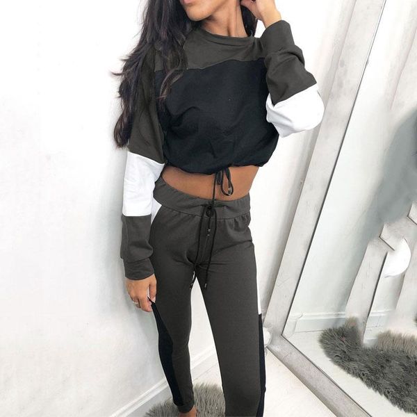 

autumn two piece set and pants ladies tracksuits women outfits track suit sweatsuit sweat suits dress, White