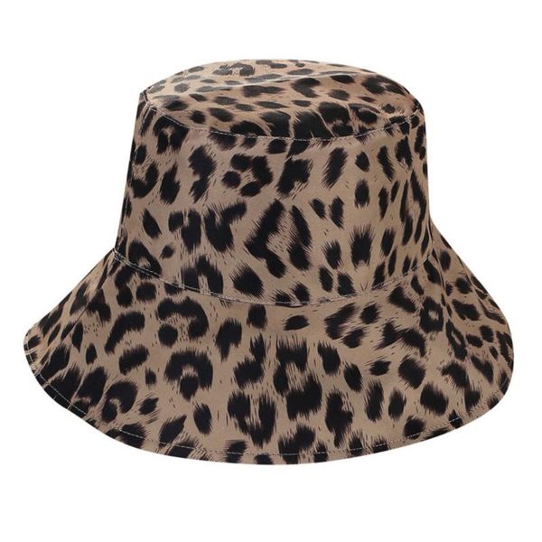 

outdoor hats 2021 summer women leopard double-sided cap cotton casual comfort beautiful sunshade windproof hat girl 40j26, Black;white