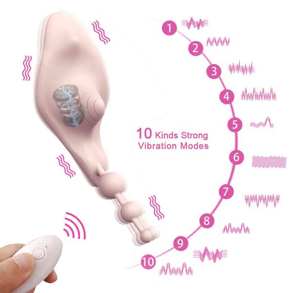 NXY Giocattoli per adulti Vibratore a distanza senza fili Mutandine invisibili Vibratori per donne Stimolatore clitorideo indossabile femminile Giocattoli del sesso anale Adulti 18 1130